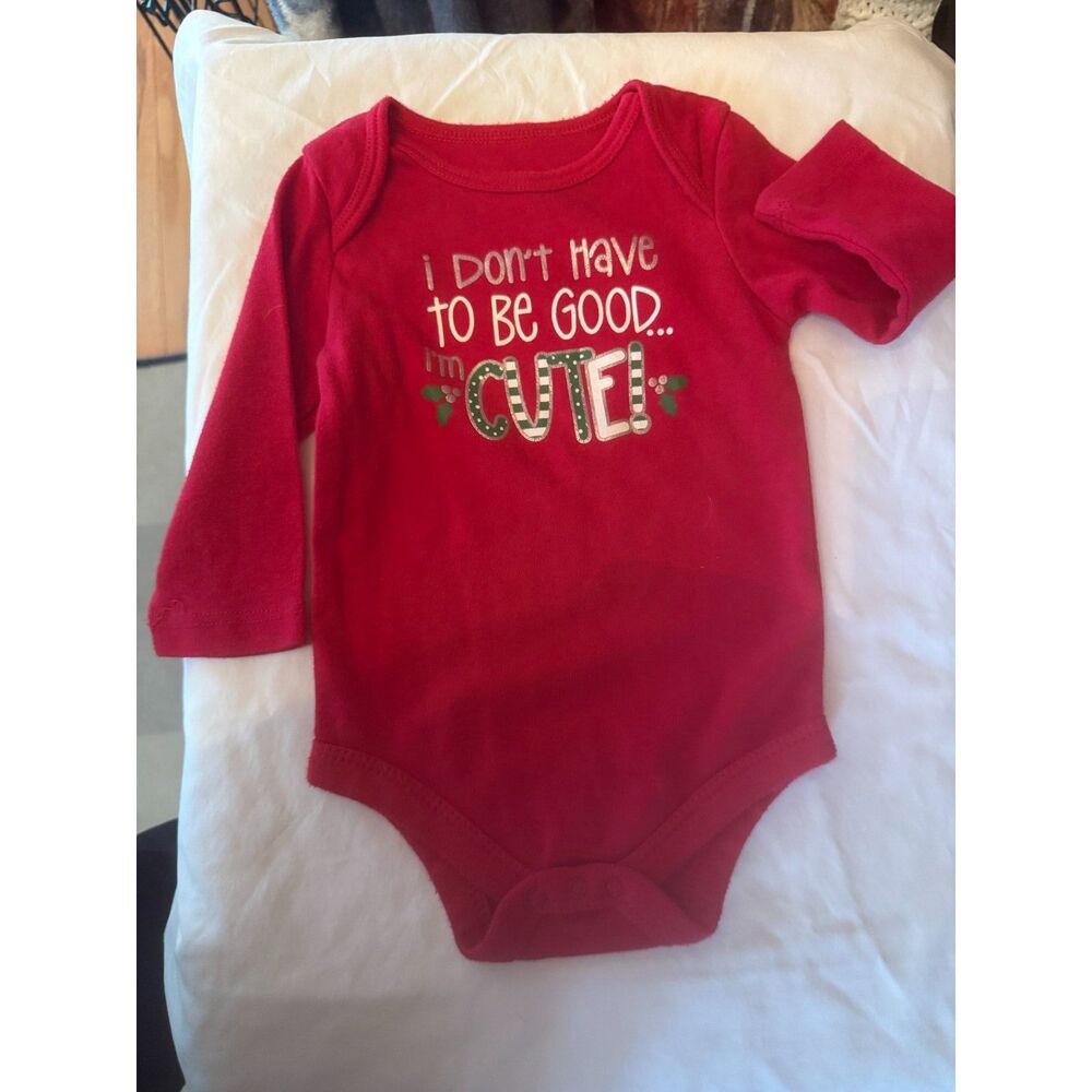 Infant Girls Size 6-9 months Christmas Onesies EUC